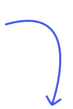 blue hand drawn arrow